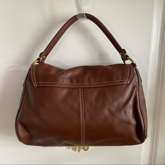 Talbot Genuine Brown Leather Shoulder Bagette - Picture 7 of 11